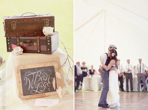 Decora tu boda vintage con maletas