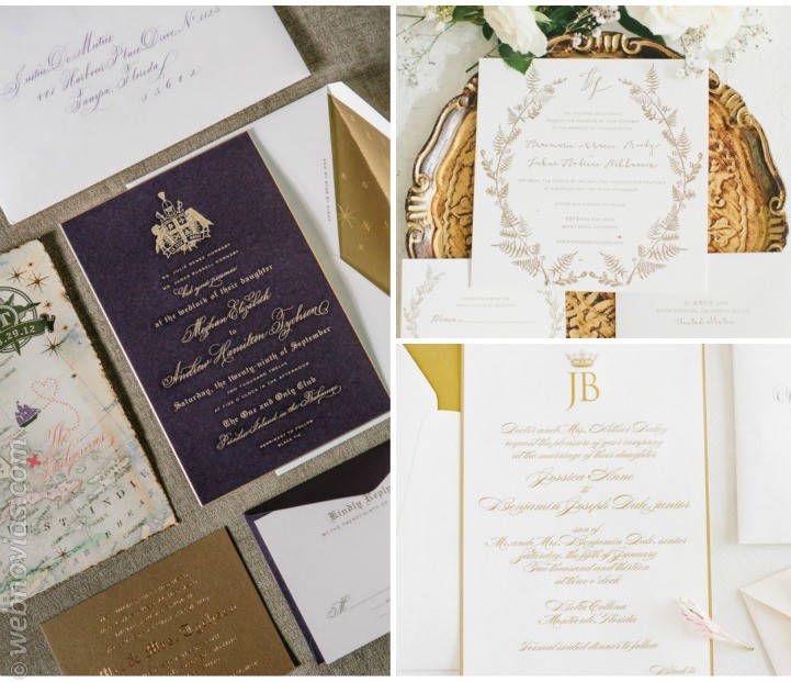 Invitaciones de boda aristocráticas