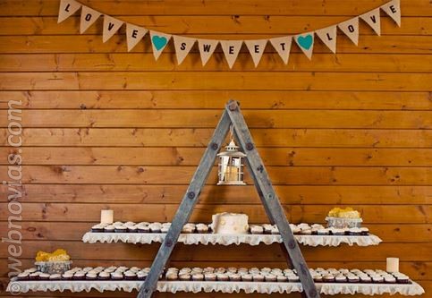 ¡Pon una escalera de madera en tu boda!